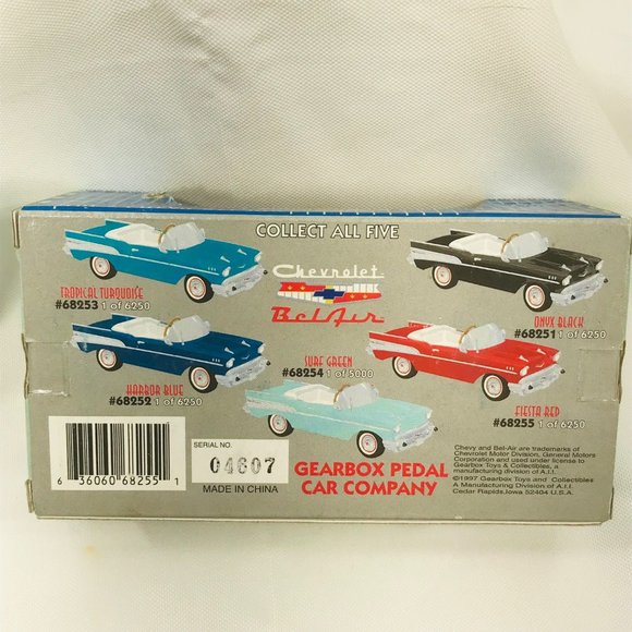 Gearbox 1997 Vintage 1957 Chevy Bel Air Convertible Serial #04607 Pedal Car New - Picture 4 of 11